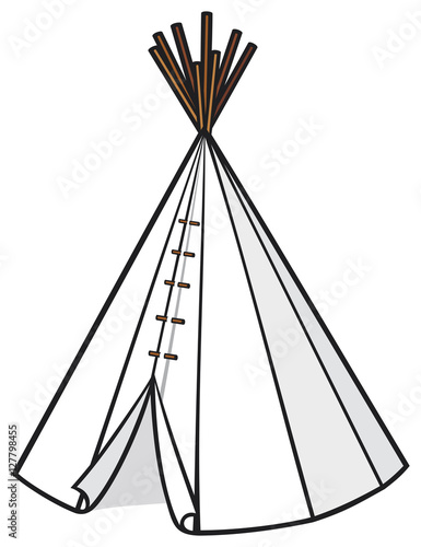 illustration of american indian wigwam (tepee)