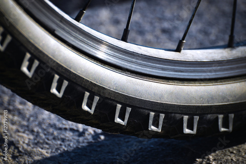 mountain bike wheel detail