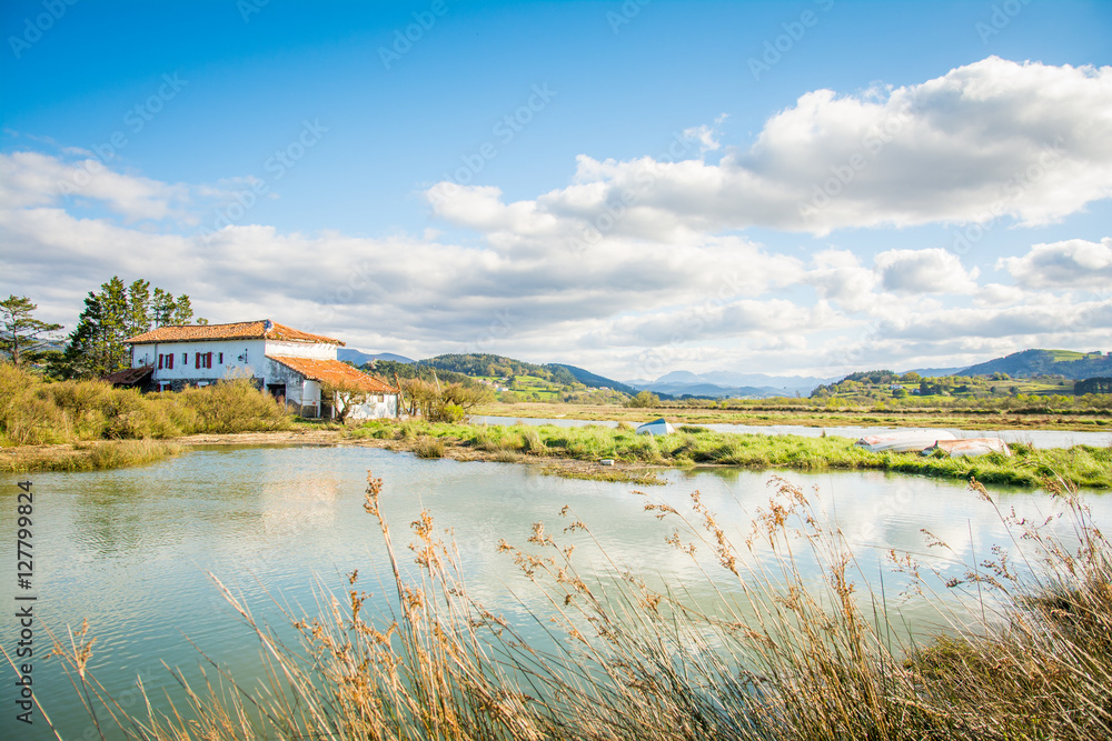 Fototapeta premium rural landscape views at biscay, spain