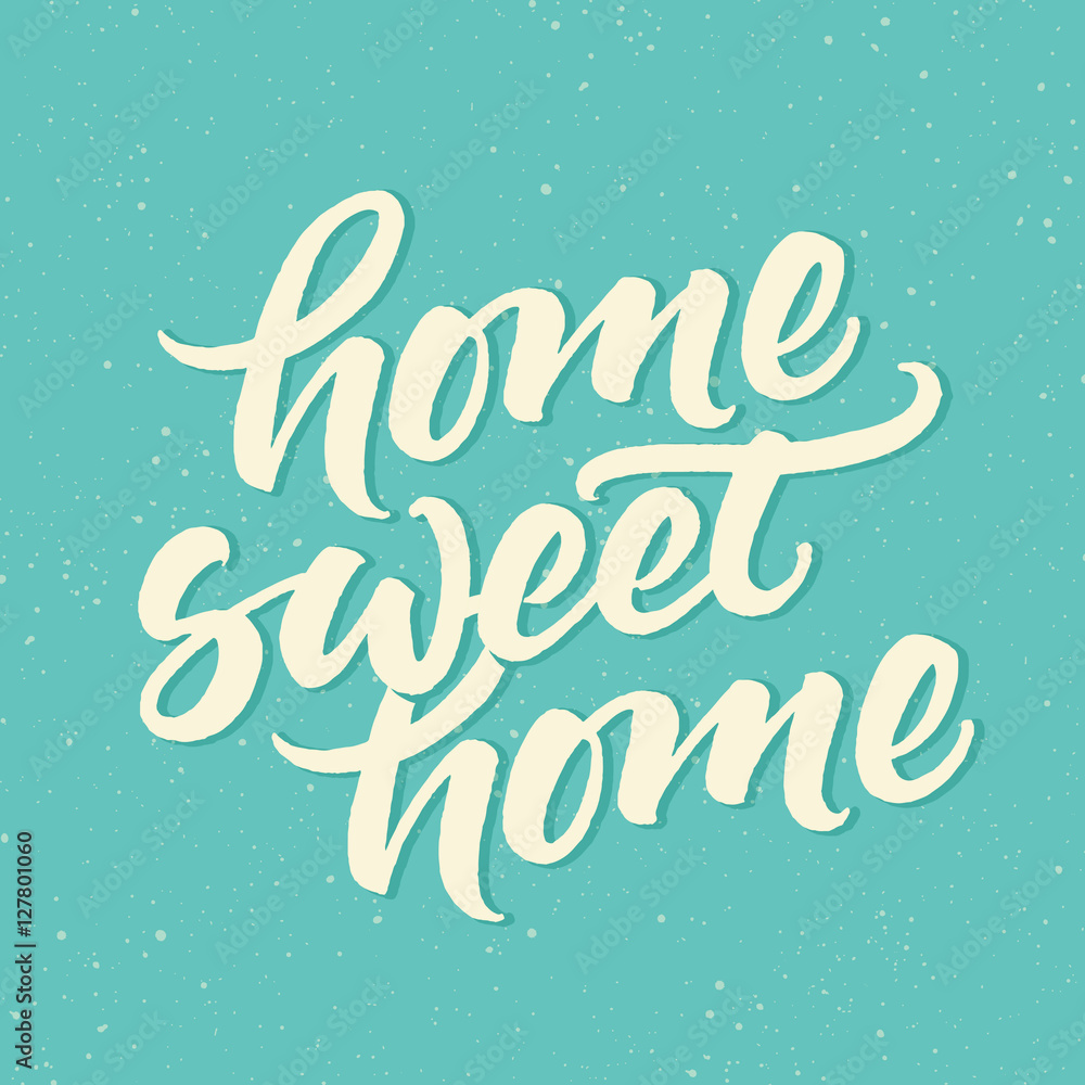 Home sweet home hand lettering