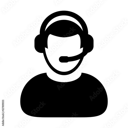 Customer Service, Online Support, Help Desk, Call Center Vector Icon illustration