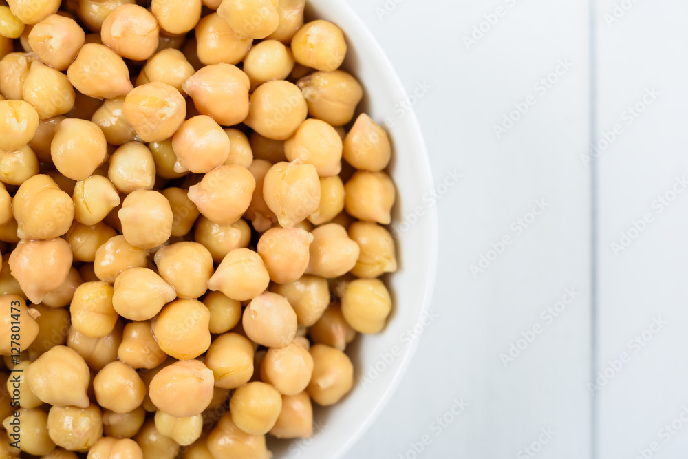 Chickpeas Bowl On White Background Chickpeas Bowl On White Background