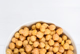 Chickpeas Bowl On White Background