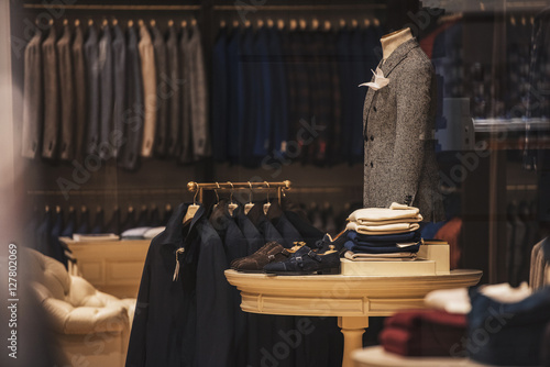 luxury store with men clothing.