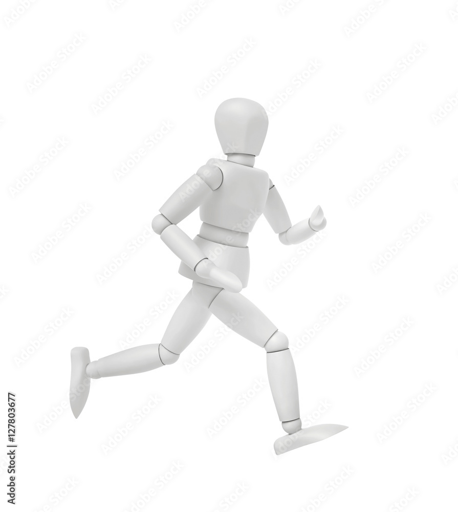 Running person isolated on white Running person isolated on white
