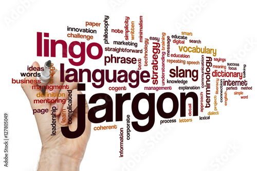 Jargon word cloud photo