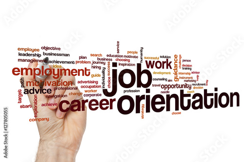 Job orientation word cloud photo