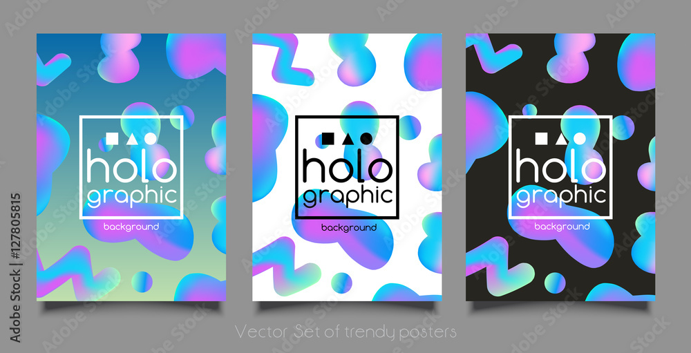 Fototapeta premium Abstract bright holographic background