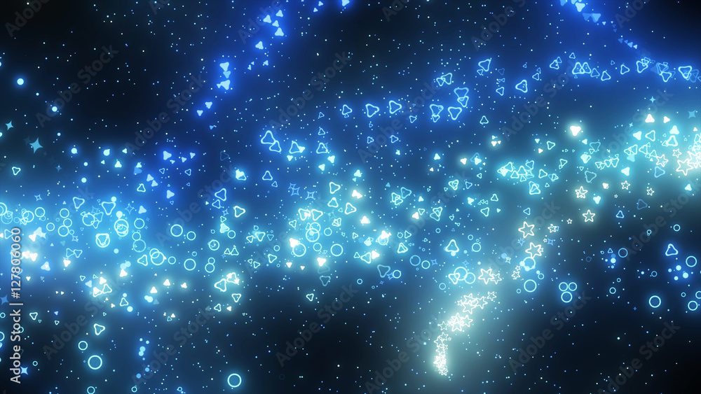 Obraz premium 図形キラキラパーティクル