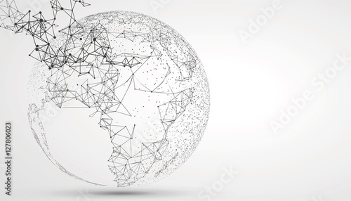 World map point, line, composition, representing the global, Global network connection,international meaning.