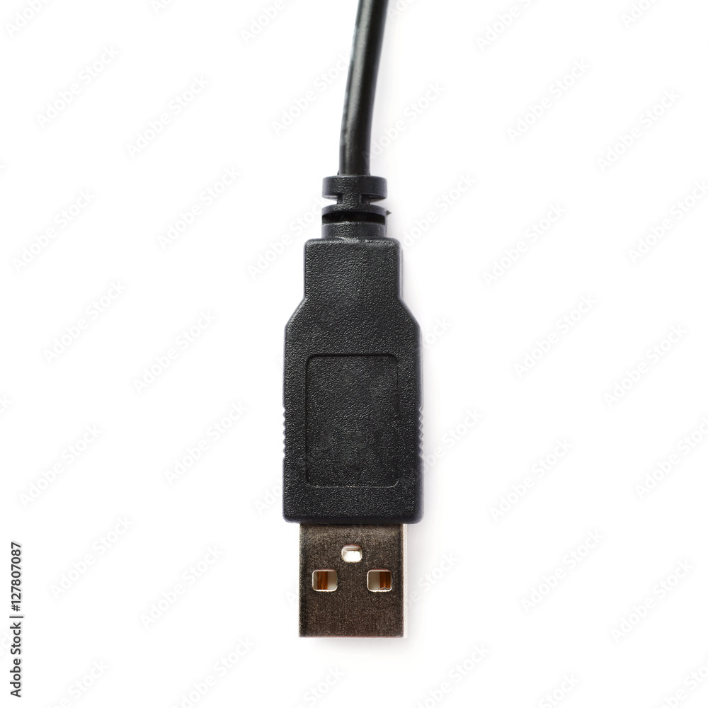 USB cable isolated over white background USB cable isolated over white background