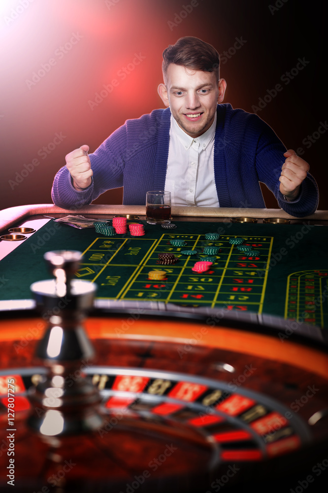 Man plays casino Man plays casino
