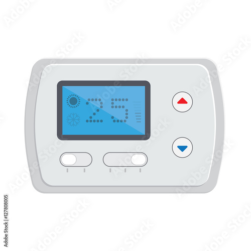 Temperature controller, electronic thermostat with a screen.