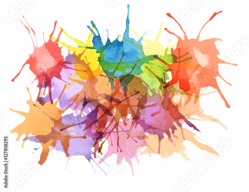 Watercolor splash set