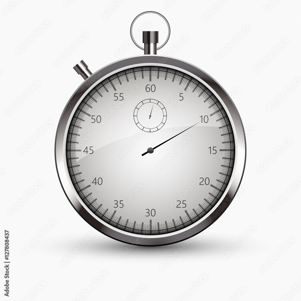 Vector modern stopwatch icon on white background