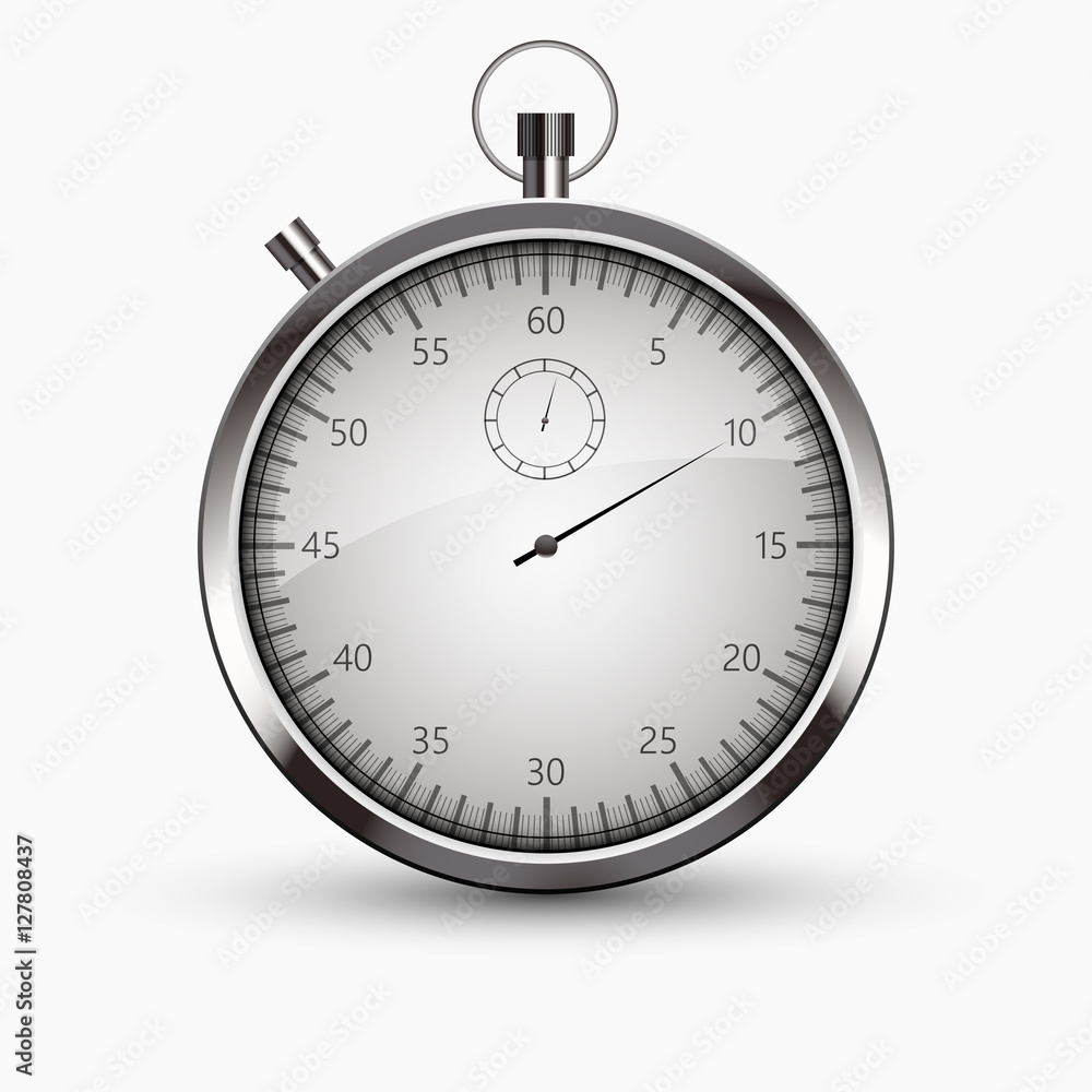Vector modern stopwatch icon on white background Vector modern stopwatch icon on white background