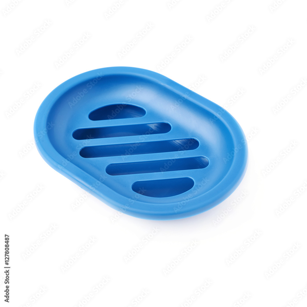 Plastic soap-dish isolated over white background Plastic soap-dish isolated over white background