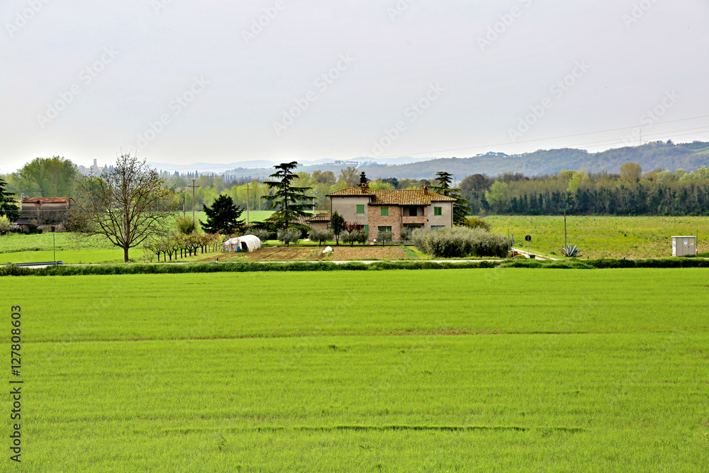 The plot of agricultural land with buildings in Europe The plot of agricultural land with buildings in Europe