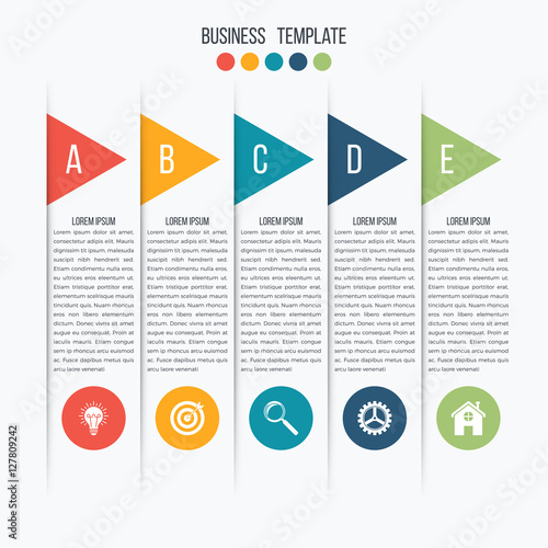 Vector arrows infographic. Template for diagram