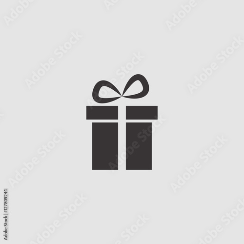 gift box, present, Christmas vector icon illustration