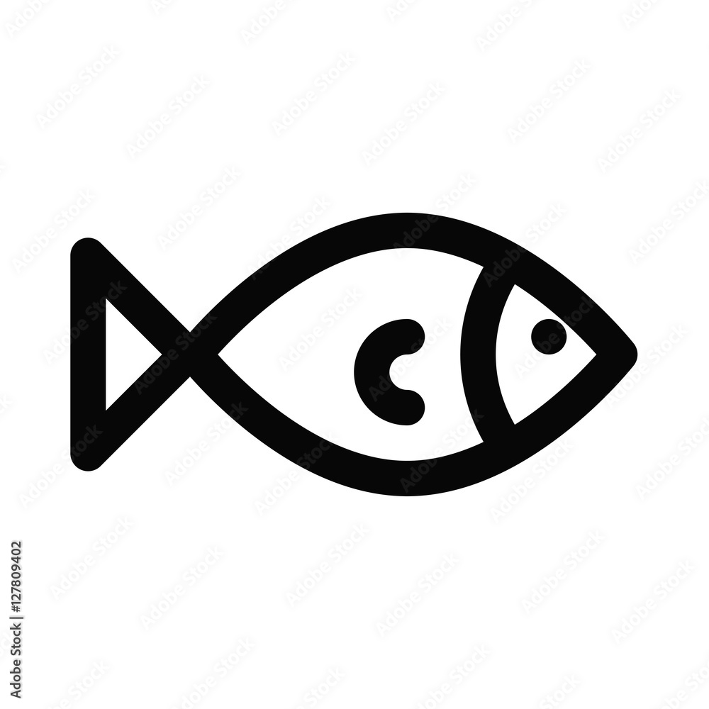 vector fish linear icon symbol vector fish linear icon symbol