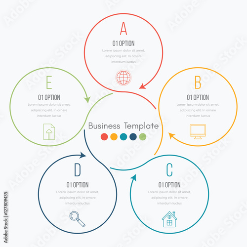 Thin line infographic element