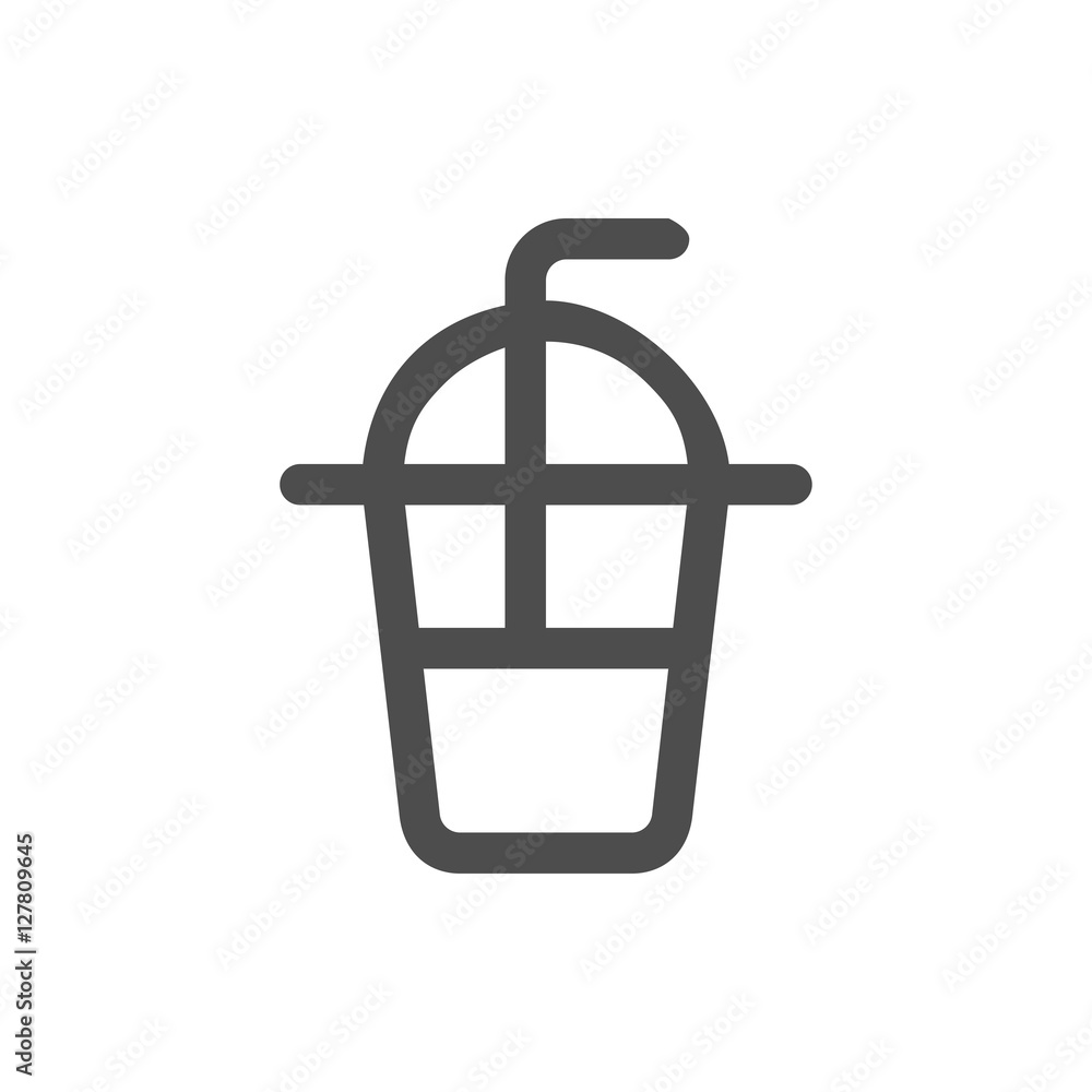 vector smoothie linear icon symbol
