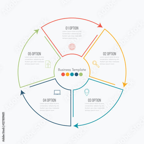 Thin line infographic element