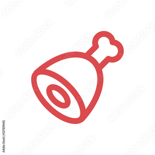 vector ham linear icon symbol