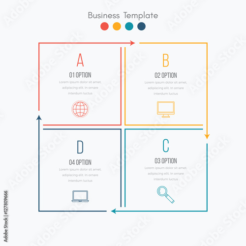 Thin line infographic element