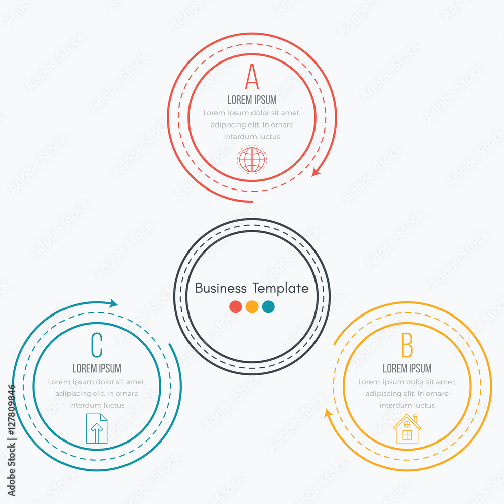 Thin line infographic element