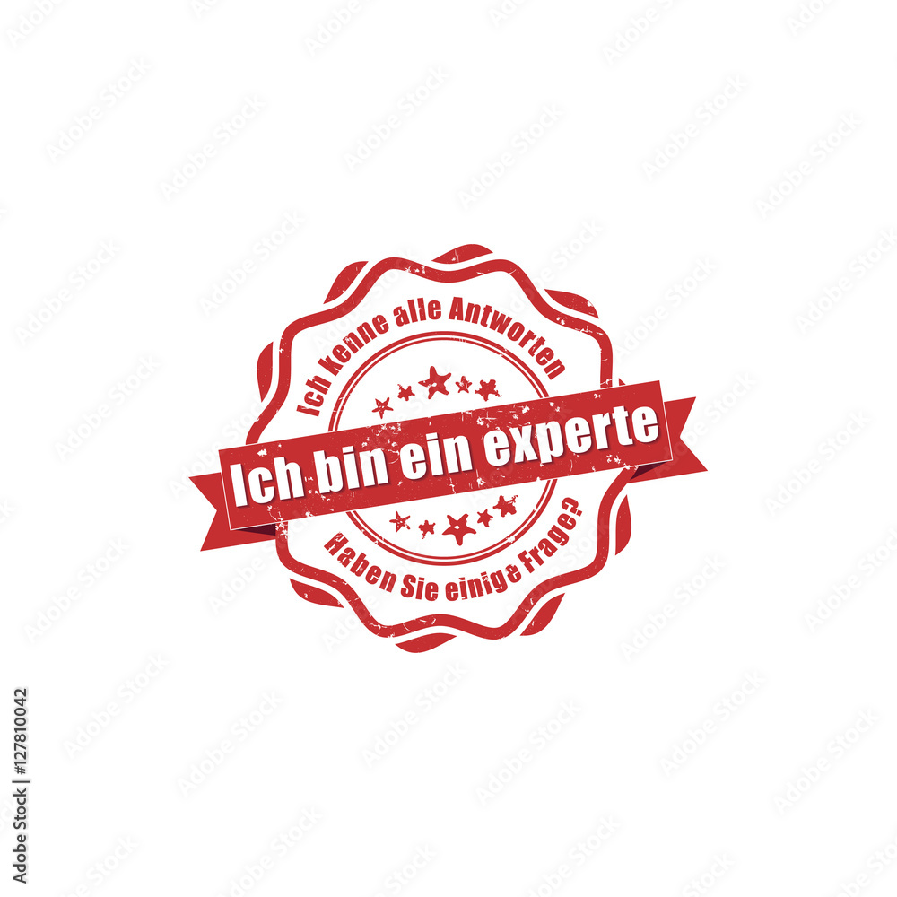 Obraz premium Ich bin ein expert. Ich kenne alle Antworten. Haben Sie einige Fragen?