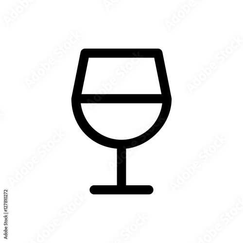vector glass of wine linear icon symbol © ahmadovs