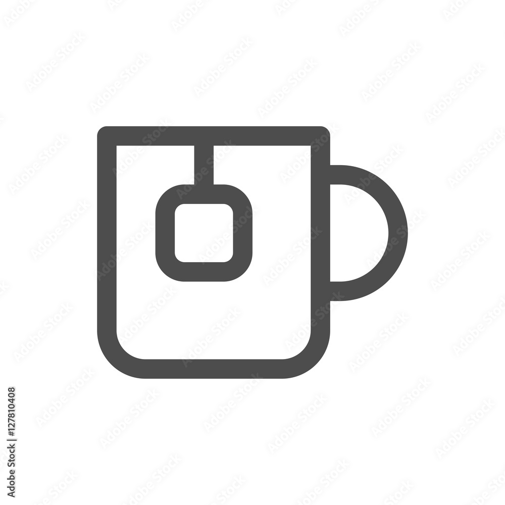 vector cup of tea linear icon symbol vector cup of tea linear icon symbol