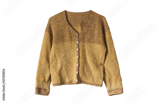 Knitted cardigan isolated photo