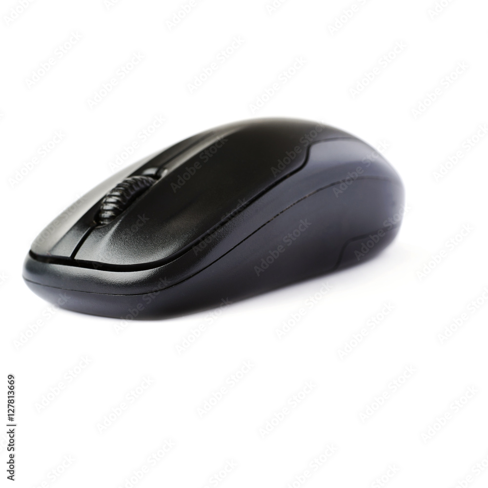 Wireless computer mouse isolated over white background Wireless computer mouse isolated over white background