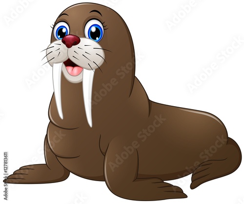 Cute walrus cartoon