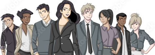 Group of cartoon business people
