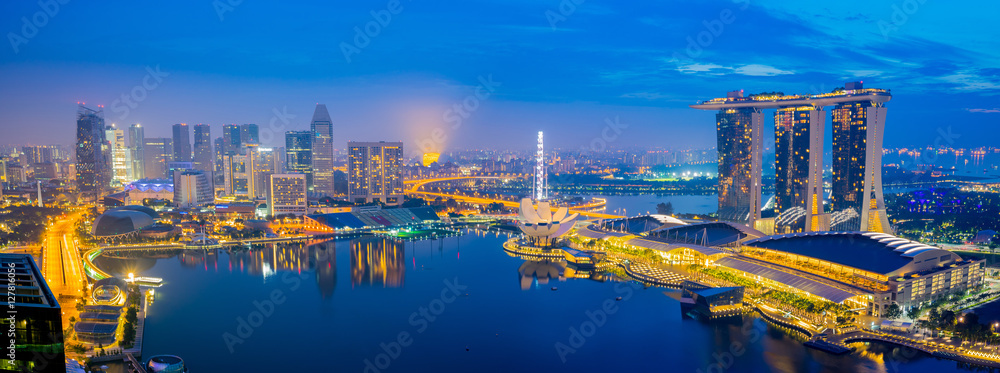 Obraz premium Panorama view of Singapore City, Singapore