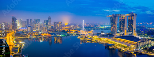 Panorama view of Singapore City, Singapore