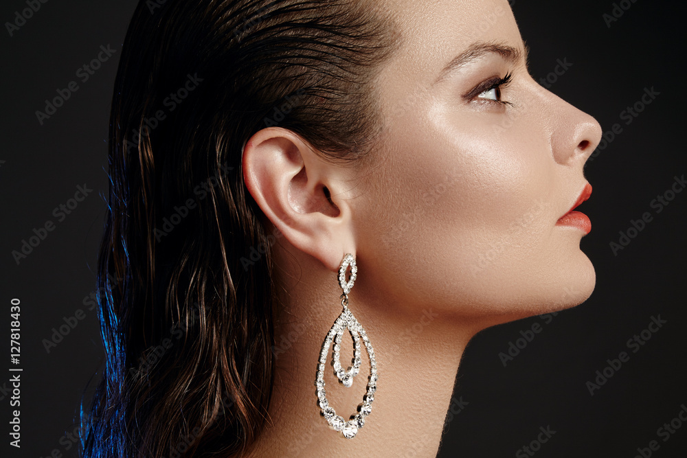 Diamond costume earrings on sale