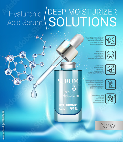 Vector Illustration with Hyaluronic Acid Serum