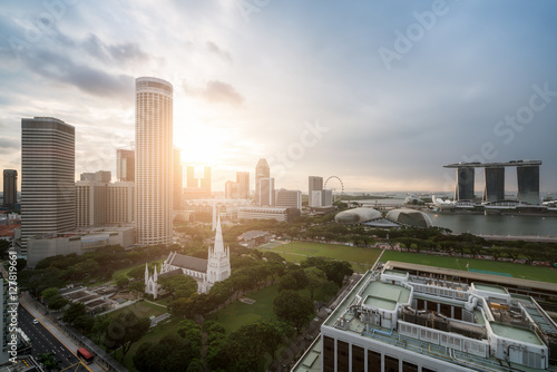 Sunrise of Singapore business district, Singapore © YANG WEI CHEN 
