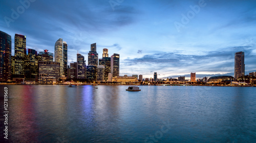 panorama of Singapore city skyline