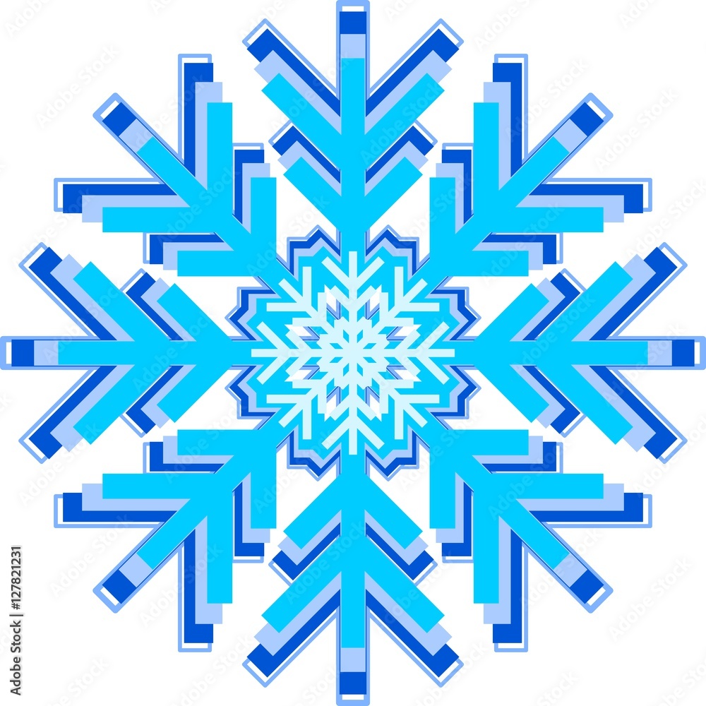 Snowflake vector blue and white Snowflake vector blue and white