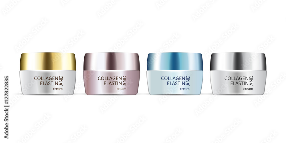 Cream Package Vector Vector illustration of realistic cream containers isolated on white ...