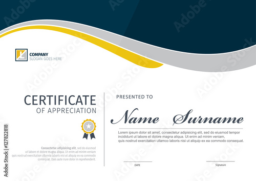 Vector template for certificate or  diploma