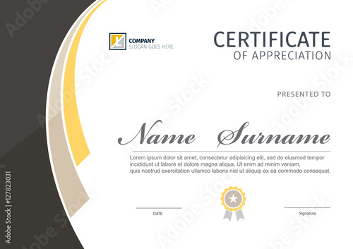 Vector template for certificate or diploma