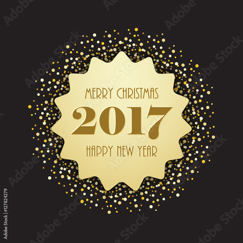 MERRY CHRISTMAS and a HAPPY NEW YEAR 2017 Retro Greeting Card