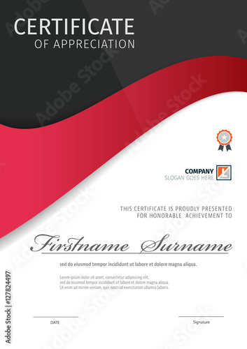 Vector template for certificate or diploma